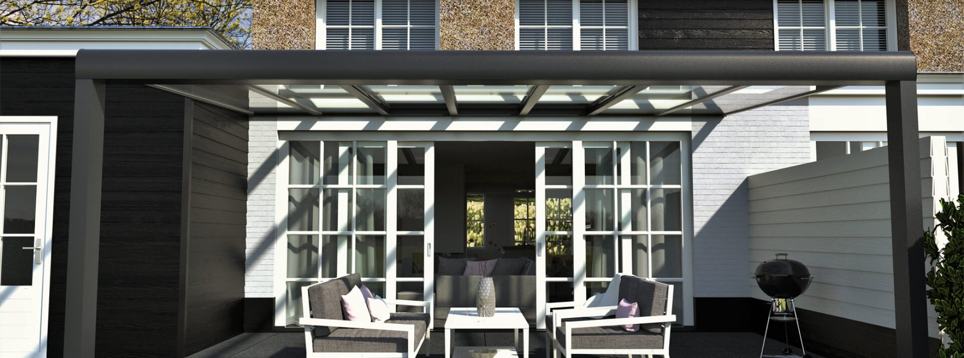 Terrasoverkapping Modern Primis collectie Metalura